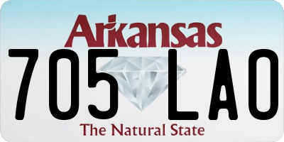 AR license plate 705LAO