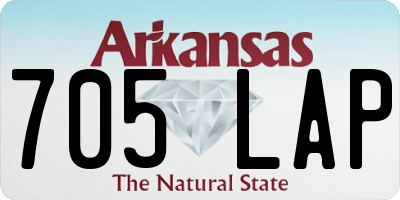 AR license plate 705LAP