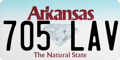 AR license plate 705LAV