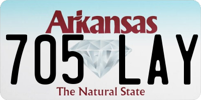 AR license plate 705LAY