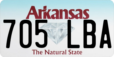 AR license plate 705LBA