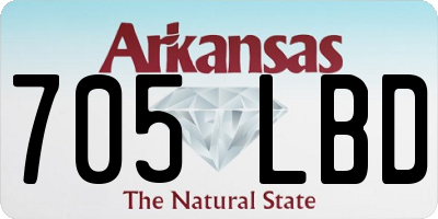 AR license plate 705LBD