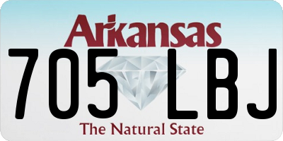 AR license plate 705LBJ