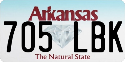 AR license plate 705LBK