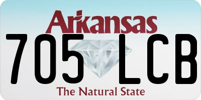 AR license plate 705LCB