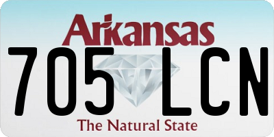 AR license plate 705LCN