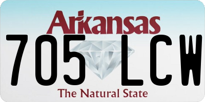 AR license plate 705LCW
