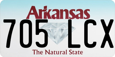 AR license plate 705LCX