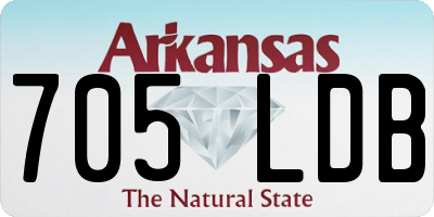AR license plate 705LDB