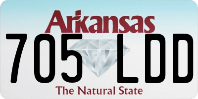 AR license plate 705LDD