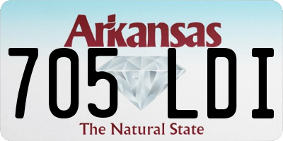 AR license plate 705LDI