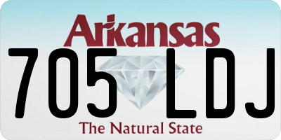 AR license plate 705LDJ