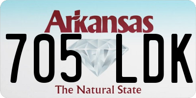 AR license plate 705LDK