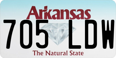 AR license plate 705LDW