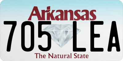 AR license plate 705LEA