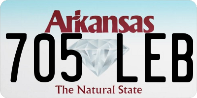 AR license plate 705LEB