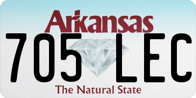 AR license plate 705LEC