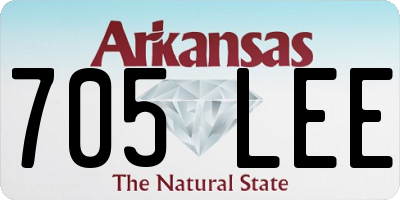 AR license plate 705LEE