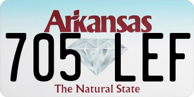 AR license plate 705LEF