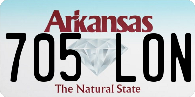AR license plate 705LON