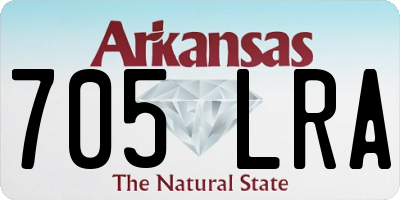 AR license plate 705LRA