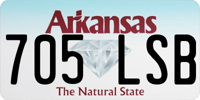AR license plate 705LSB