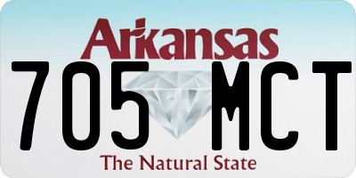 AR license plate 705MCT