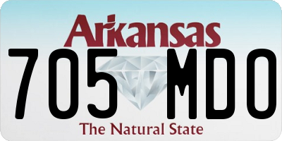 AR license plate 705MDO