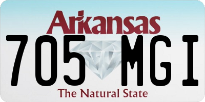AR license plate 705MGI