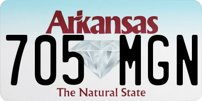 AR license plate 705MGN