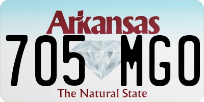 AR license plate 705MGO
