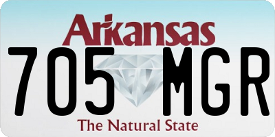 AR license plate 705MGR