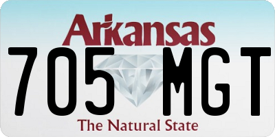 AR license plate 705MGT