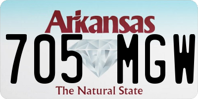 AR license plate 705MGW