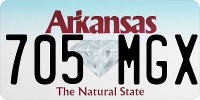 AR license plate 705MGX