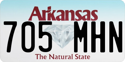 AR license plate 705MHN