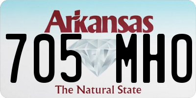 AR license plate 705MHO