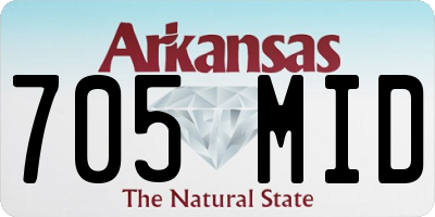 AR license plate 705MID