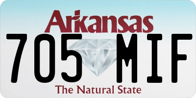 AR license plate 705MIF