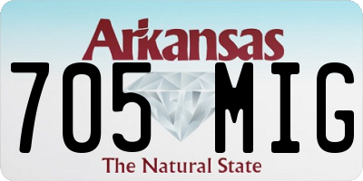 AR license plate 705MIG