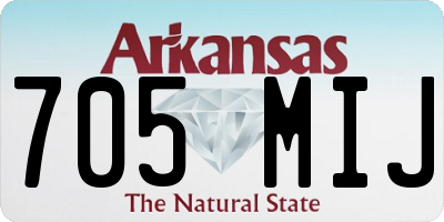 AR license plate 705MIJ