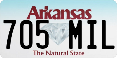 AR license plate 705MIL