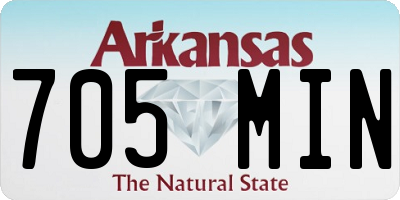 AR license plate 705MIN