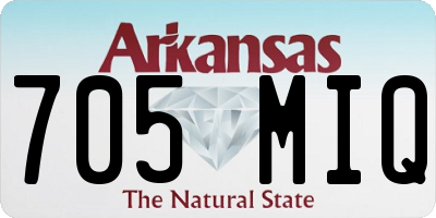 AR license plate 705MIQ
