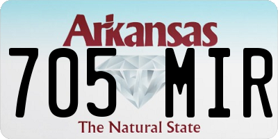 AR license plate 705MIR
