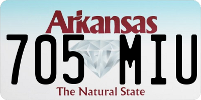 AR license plate 705MIU