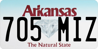 AR license plate 705MIZ