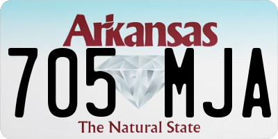 AR license plate 705MJA