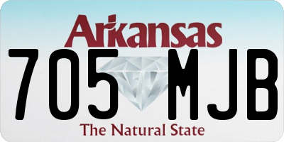AR license plate 705MJB