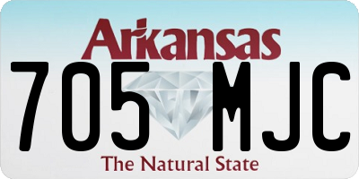 AR license plate 705MJC
